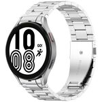 For Samsung Galaxy Watch 4 40 / 44mm Three Beads Button Quick Release Metal Watch Band(Silver)