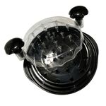 Macchina per triturare il pollo con coperchio trasparente Strumento per triturare la carne antiscivolo (nero)