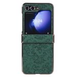 For Samsung Galaxy Z Flip6 Three Parts Cloud Dragon Pattern Fold Phone Case(Green)