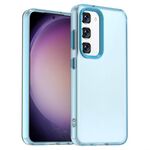 For Samsung Galaxy S23 5G Candy PC Hybrid TPU Shockproof Phone Case(Blue)