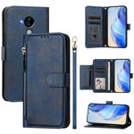 For Nokia C30 Multi-Card Slots Zipper Wallet Leather Phone Case(Blue)