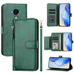 Per Nokia C30 Multi-Card Slots Zipper Wallet Custodia in pelle per telefono (verde)