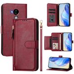 For Nokia C30 Multi-Card Slots Zipper Wallet Leather Phone Case(Dark Red)