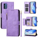 For Nokia C300 Multi-Card Slots Zipper Wallet Leather Phone Case(Purple)