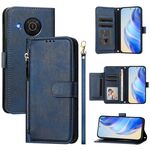 Per Nokia X20 / X10 Multi-Card Slots Zipper Wallet Custodia in pelle per telefono (blu)