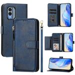 For Nokia X30 Multi-Card Slots Zipper Wallet Leather Phone Case(Blue)