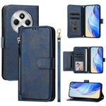 Per Redmi 14C 4G Multi-Card Slots Zipper Wallet Custodia in pelle per telefono (blu)