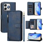 Per Ulefone Note 18 Ultra Multi-Card Slots Zipper Wallet Custodia in pelle per telefono (blu)