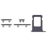 Per iPhone 16 Pro Max Vassoio Scheda SIM Originale + Vassoio Scheda SIM + Tasti Laterali (Nero)
