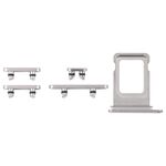 Per iPhone 16 Pro Max Vassoio Scheda SIM Originale + Vassoio Scheda SIM + Tasti Laterali (Bianco)