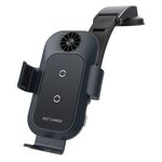 Per Samsung Galaxy Z Flip4 / 3 C35 Caricatore wireless per telefono per auto a doppia bobina con raffreddamento a ventola