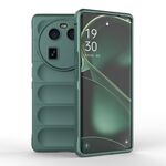 Per OPPO Find X6 5G Magic Shield TPU + custodia per telefono in flanella (verde scuro)