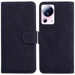 Per Xiaomi 13 Lite / Civi 2 Skin Feel Custodia per telefono in pelle a conchiglia di colore puro (nero)