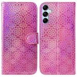 Custodia per telefono in pelle con fibbia magnetica colorata per Samsung Galaxy M14 (rosa)