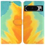 Per Google Pixel 8 Pro Custodia per cellulare in pelle con motivo ad acquerello (foglia d'autunno)