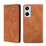 Per Tecno Pop 6 Pro Skin Feel Custodia magnetica orizzontale in pelle con vibrazione (marrone chiaro)