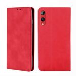 Per Rakuten Hand 4G Skin Feel Custodia magnetica orizzontale in pelle con vibrazione (rosso)