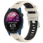 Per Garmin Forerunner 255 22mm Cinturino sportivo in silicone con fibbia in acciaio bicolore (Starlight + nero)