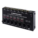 B020 Mini mixer audio stereo a 6 canali Mixer per strumenti musicali Chitarra elettrica a fiato elettrica Mixer per batteria per pianoforte elettronico