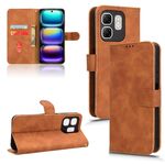 Per Infinix Hot 50i / Smart 9 Custodia in pelle magnetica con chiusura magnetica (marrone)