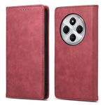 Per Redmi 14C 4G Business Custodia per telefono in pelle magnetica RFID a tinta unita (rosso)