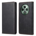 Per OPPO Reno12 F 4G / 5G / F27 India Business Custodia per telefono in pelle magnetica RFID a tinta unita (nera)