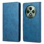 Per OPPO Reno12 F 4G / 5G / F27 India Business Custodia per telefono in pelle magnetica RFID a tinta unita (blu)