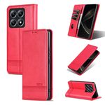 Per Xiaomi 14T AZNS Custodia per telefono in pelle con texture di vitello magnetica (rosso)