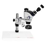 Microscopio stereo trinoculare Kaisi TX-350E Ver1.3 7X-50X Zoom con base grande e fotocamera 4K