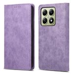 Per Xiaomi 14T Business Custodia per telefono in pelle magnetica RFID a tinta unita (viola)