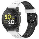 Per cinturino in silicone Coros Pace 3 Dual Color Quick Release 22mm (bianco nero)