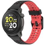 Per cinturino in silicone Coros Pace 3 Dual Color Quick Release 22mm (nero rosso)