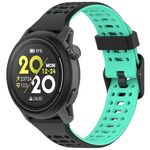 Per cinturino in silicone Coros Pace 3 Dual Color Quick Release da 22 mm (Black Lake Blue)