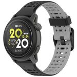 Per cinturino in silicone Coros Pace 3 Dual Color Quick Release da 22 mm (nero grigio)