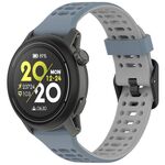 Per cinturino in silicone Coros Pace 2 Dual Color Quick Release da 20 mm (blu grigio grigio)