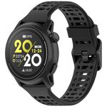 Per cinturino in silicone Coros Pace 2 tinta unita a sgancio rapido da 20 mm (nero)