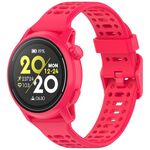 Per cinturino in silicone Coros Pace 2 tinta unita a sgancio rapido da 20 mm (rosso)