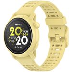 Per cinturino in silicone Coros Pace 3 tinta unita a sgancio rapido da 22 mm (giallo)