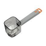 Sbucciatore per frutta e verdura a testa singola con manico lungo in acciaio inossidabile da cucina (arancione)