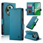 Per OPPO Reno12 F 4G / 5G / F27 India Custodia per telefono in pelle smerigliata magnetica con fibbia laterale (blu)