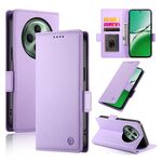 Per OPPO Reno12 F 4G / 5G / F27 India Custodia per telefono in pelle smerigliata magnetica con fibbia laterale (viola)