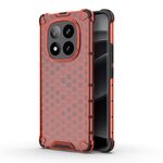 Per Redmi Note 14 Pro+ 5G Custodia antiurto a nido d'ape per telefono (rosso)