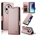 Per Redmi 14C 4G Custodia per telefono in pelle smerigliata magnetica con fibbia laterale (oro rosa)