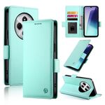 Per Redmi 14C 4G Custodia per telefono in pelle smerigliata magnetica con fibbia laterale (verde menta)