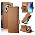 Per Redmi 14C 4G Custodia per telefono in pelle smerigliata magnetica con fibbia laterale (marrone)