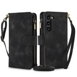 Per Samsung Galaxy S23 5G Dream 9-Card Zipper Wallet RFID Custodia in pelle per telefono con cordino (nero)