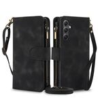 Per Samsung Galaxy S24 5G Dream 9-Card Zipper Wallet RFID Custodia in pelle per telefono con cordino (nero)