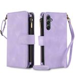 Per Samsung Galaxy S24+ 5G Dream 9-Card Zipper Wallet RFID Custodia in pelle per telefono con cordino (viola)