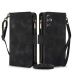Per Samsung Galaxy S24+ 5G Dream 9-Card Zipper Wallet RFID Custodia in pelle per telefono con cordino (nero)