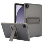 Custodia per tablet in TPU ibrida per PC con rivestimento in pelle per Samsung Galaxy Tab A9 (grigio)